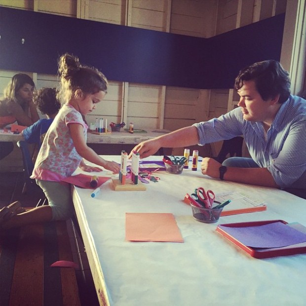 Hard at work workshopping "The Explorers."