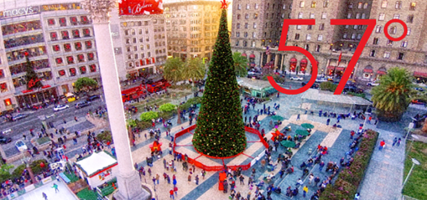 57 Degrees (or the average temperature of San Francisco)